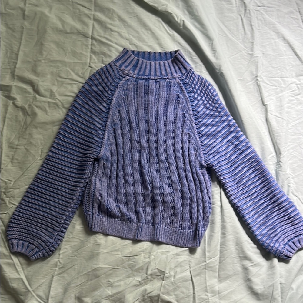 Free People Cozy Blue Sweater